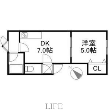 金盛マンションＣ棟の物件間取画像